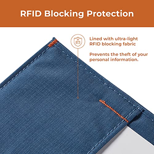 Allett Sport Wallet, Indigo Blue | Nylon, Rfid Blocking, Bifold, Slim, Minimalistic, Front Pocket | Holds 2-10+ Cards | For Men & Women #TOP2