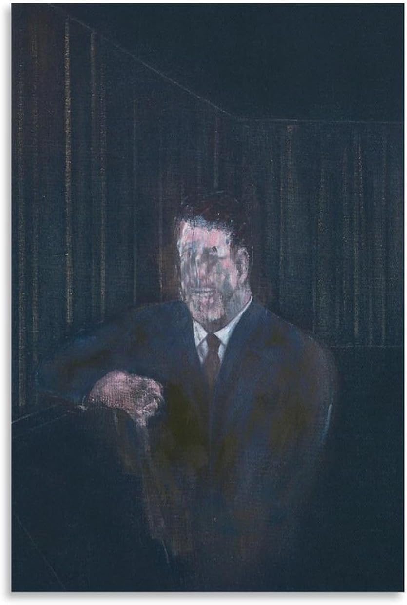 Matvsd Kohecs Francis Bacon Study for Portrait Canvas Wall Art for Living Room, 16x24in, Unframed