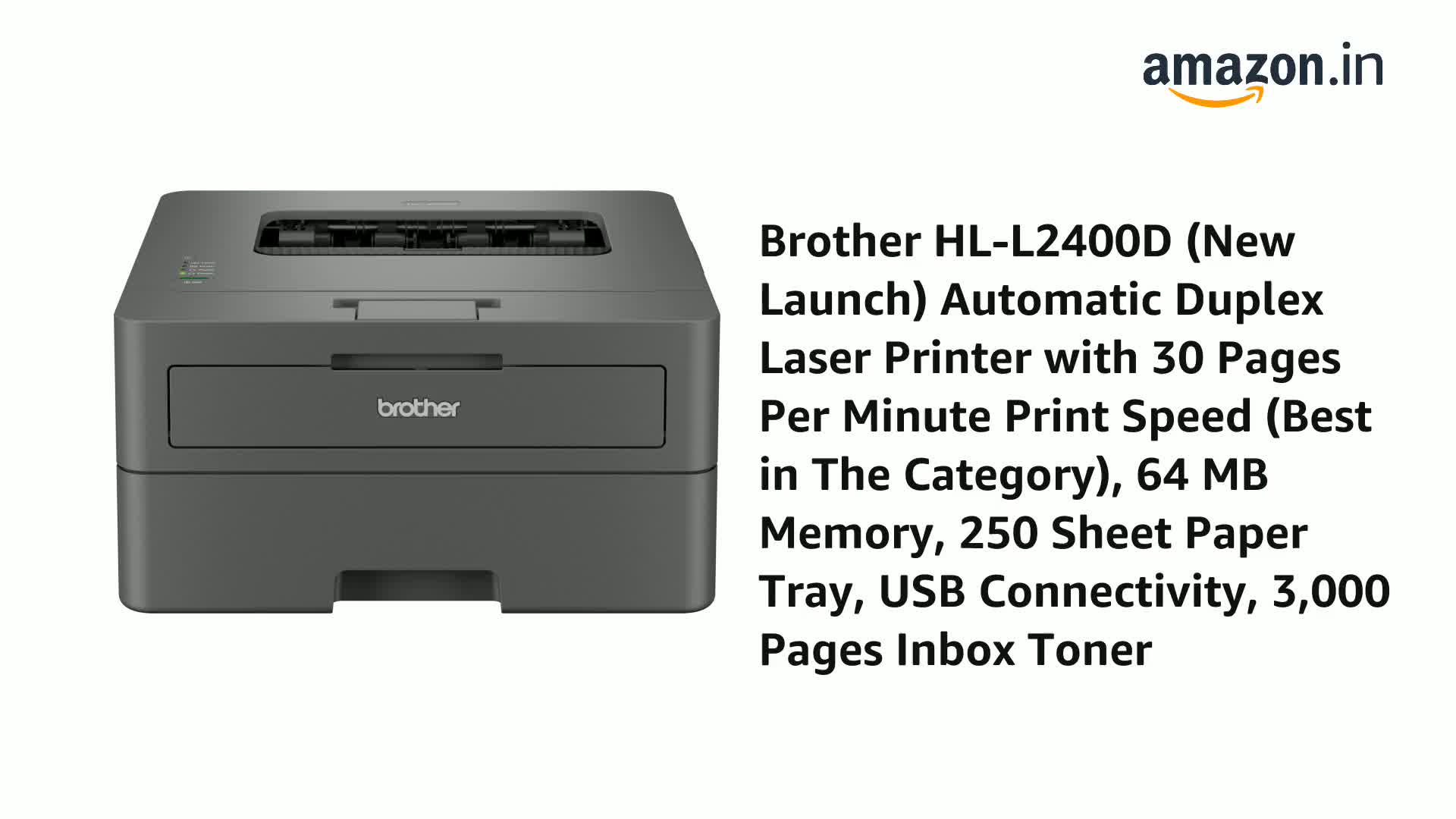 Amazon.in: Buy Brother HL-L2400D (New Launch) Automatic Duplex