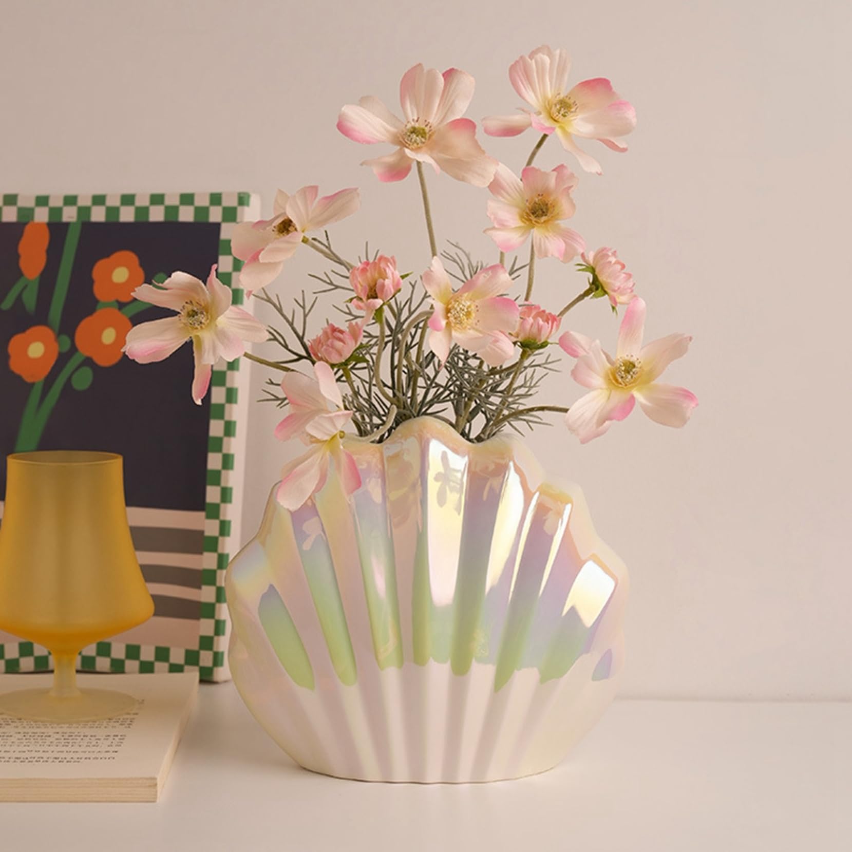 Amazon.co.jp: 花瓶 フラワーベース かいがら形 貝殻 セラミック Amazon.co.jp: 花瓶 フラワーベース かいがら形 貝殻 セラミック