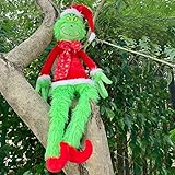 Christmas Decorations Plush Toy, 30“ Plush Toy Christmas Decoration, Green Monster Suitable for Christmas Tree Home Decor.（Green）