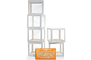 Stunning White Transparent Balloon Boxes with Customizable 78 Letters: Enhance Your Party Décor