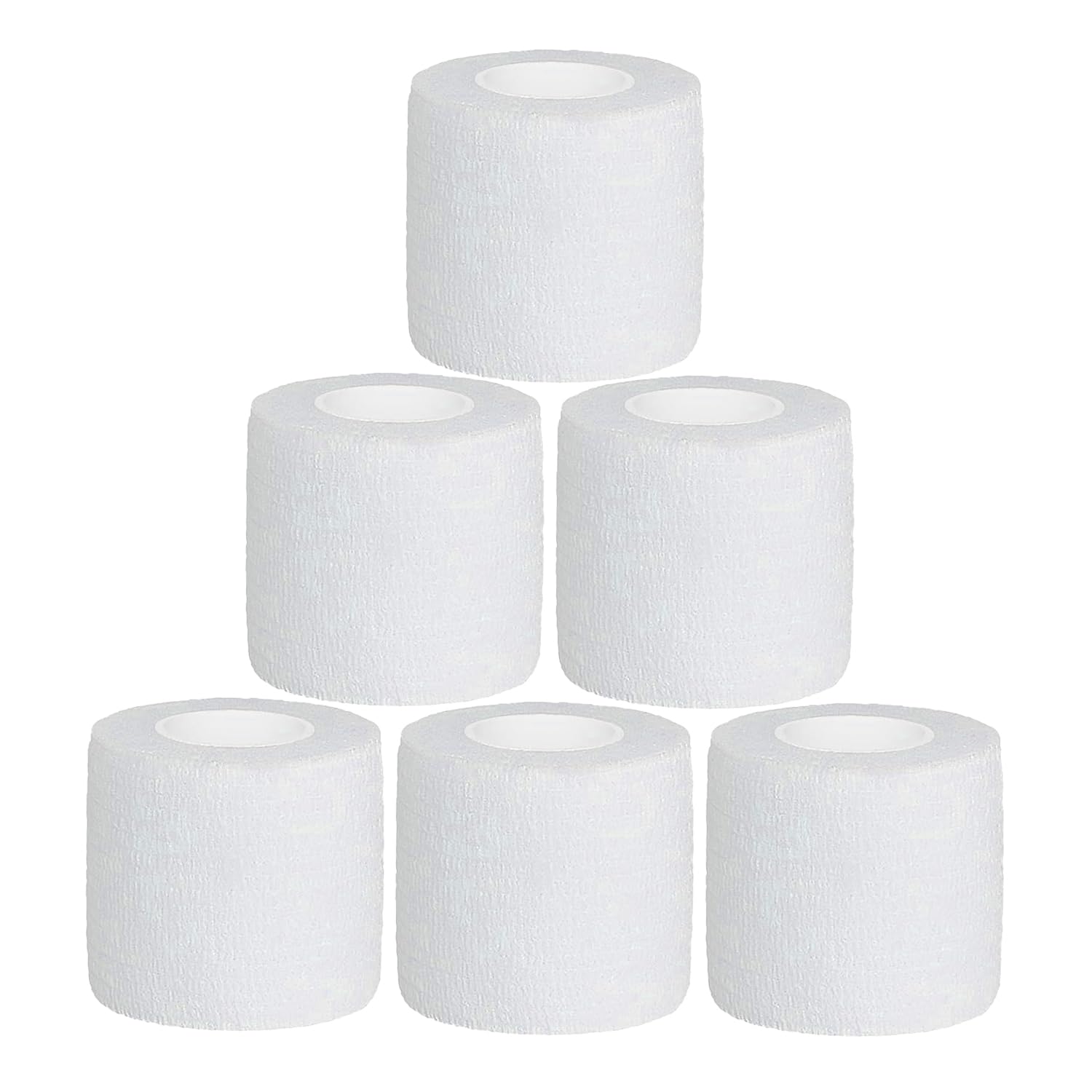 Baisunt 6 Pack 2 Inches Cohesive Bandage Self Adhesive Wrap Elastic Self Adherent Vet Wrap Breathable Self Stick Tape for Wrist, Ankle, Sports, Tatoo