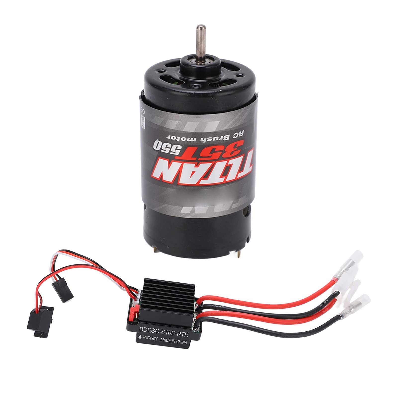 550 RC Motore Spazzolato RC Auto Motore Spazzolato con Impermeabile 320A a Due Vie Spazzolato ESC per RC Rock Crawler Car(35T) Accessori per Modelli di Auto