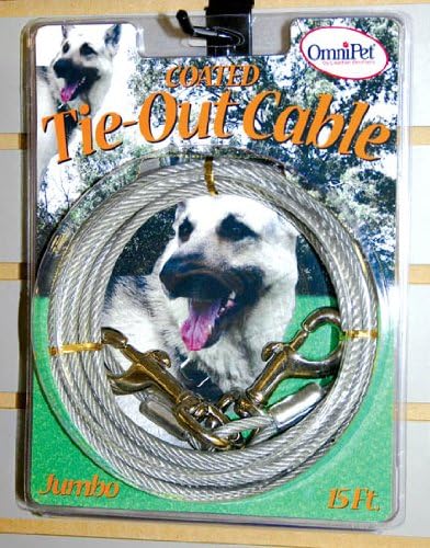 Heavy Duty Extra-Large Jumbo Dog Tie Out Cable Pet Steel Run (30')