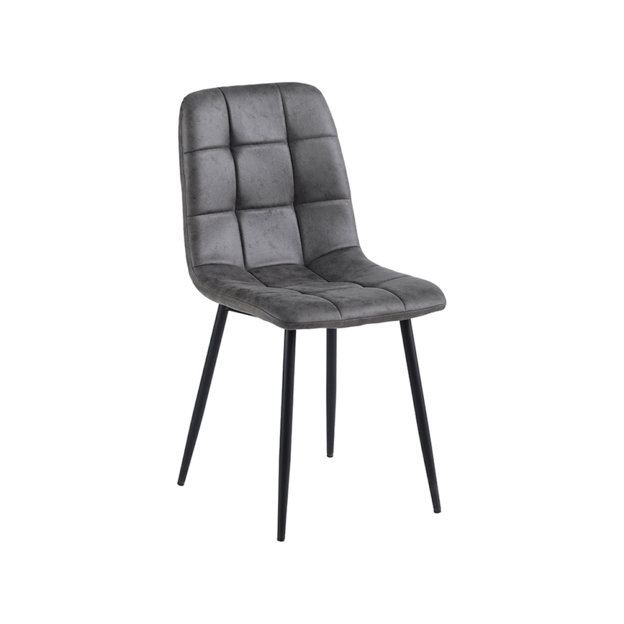 Chaises de Salle à Manger Ela, Lot de 2, Anthracite, Microfibre, Chaise de Cuisine, Pieds en métal Stable, Chaise Chambre à Coucher, Chaise Salon
