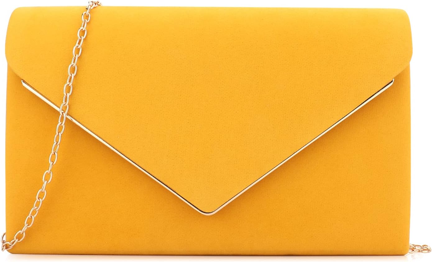 BBjinronjy Clutch Purse for Women Evening Bags Handbags for Wedding Party Cocktail Prom Faux Suede Crossbody Shoulder Bag