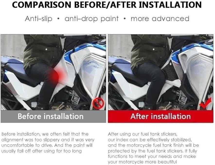 Motorcycle Tank Sticker Motorcycle Anti-Slip Tank Pad Sticker Protection Stickers Side Tank Pads for Africa for Twin ADV for Sport CRF1100L 2020