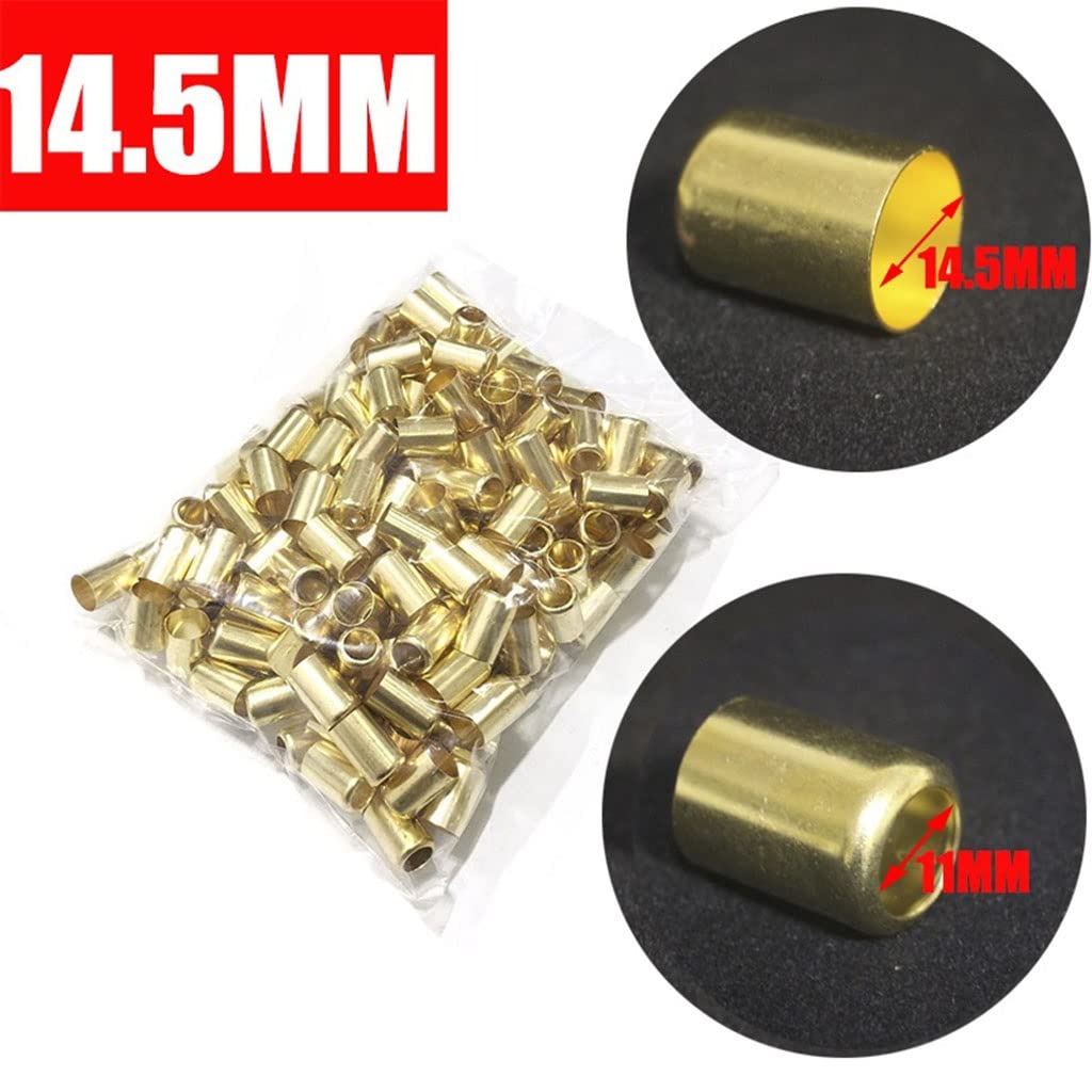 50 manguitos de compresión de latón - Conectores de crimpado de cobre duraderos for unir tuberías (diámetro interior de 11 mm a 16 mm)(14.5mm)