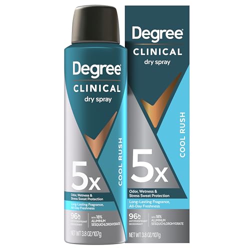 Degree Clinical Strength Antiperspirant Deodorant Cool Rush Dry Spray 96-Hour Sweat and Odor...