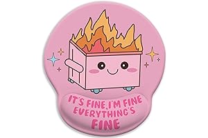 Funny Dumpster on Fire Ergonomic Mouse Pad with Wrist Rest