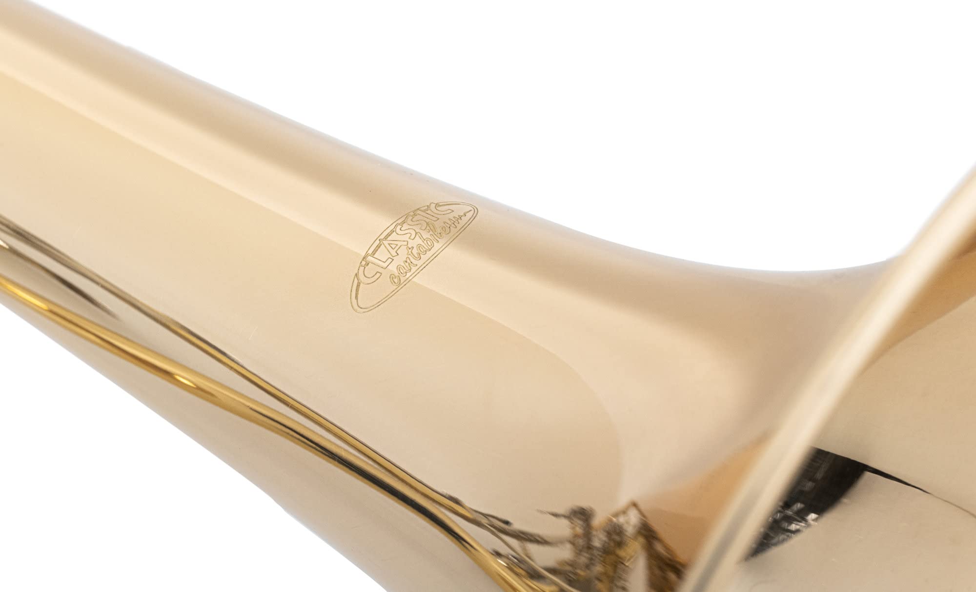 Classic Cantabile TR-43G Tromba da Concerto in Bb (ottone dorato, pistoni rotativi, trigger al 3° pistone, verniciatura trasparente, custodia rigida e bocchino inclusi)