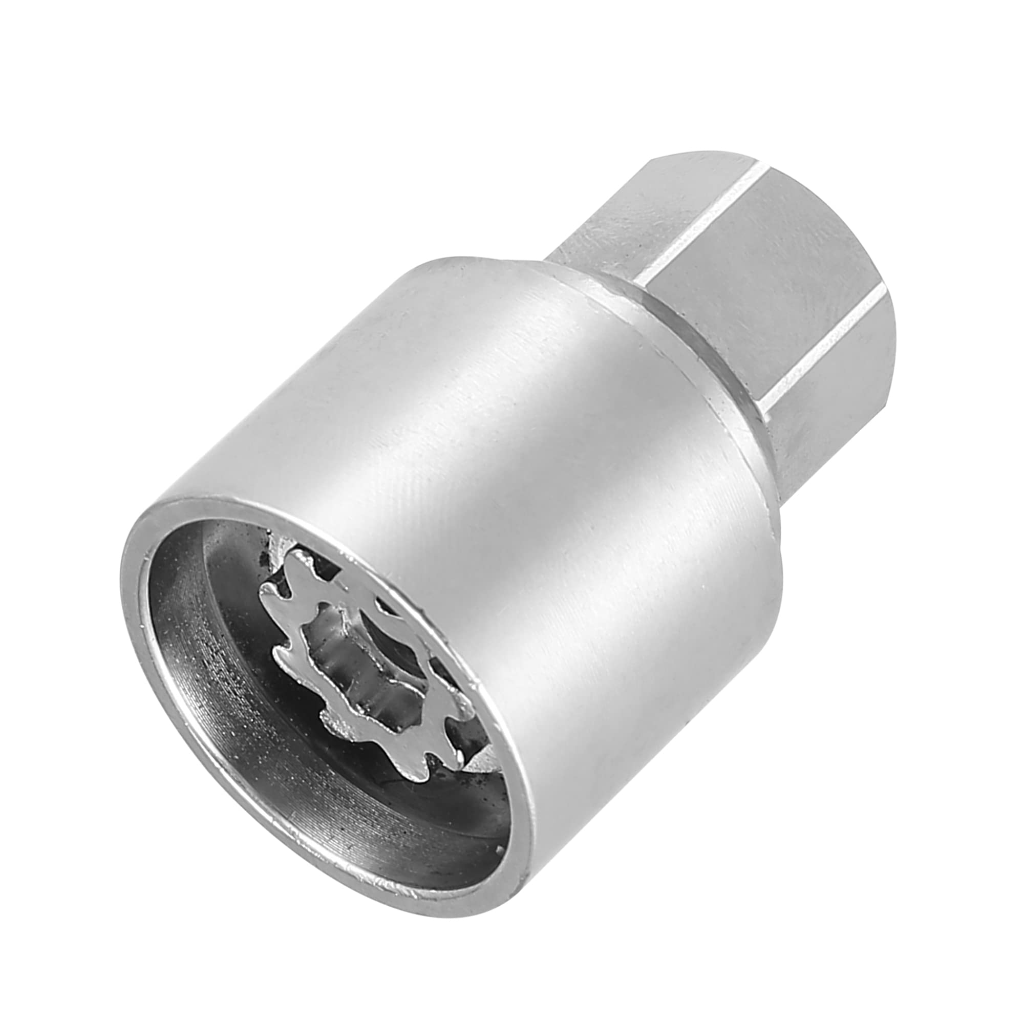 X AUTOHAUX Clé De Démontage D'Écrou Antivol De Roue pour VW Touareg 1pc | Argenté, Métal, Dimension 4,1x2,9cm (Int. 2,4cm), Pour VW Scirocco, Magotan, Phaeton, Tiguan, Modèle 539
