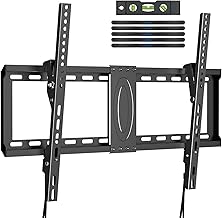 Suptek TV Wall Bracket for 37-82 Inch TVs up to 60kg | Secure Tilt Mount with Magnetic Spirit Level & Quick Release | Max VESA 600x400mm | Space Saving for Living Room, Bedroom, Pub (MT5082)