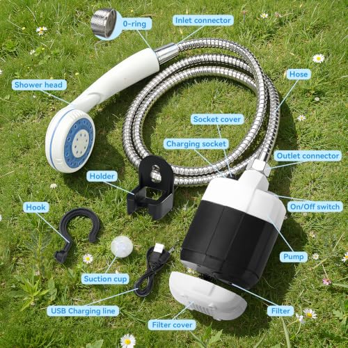 Portable Rechargeable Camping Shower Pump miniatura 2