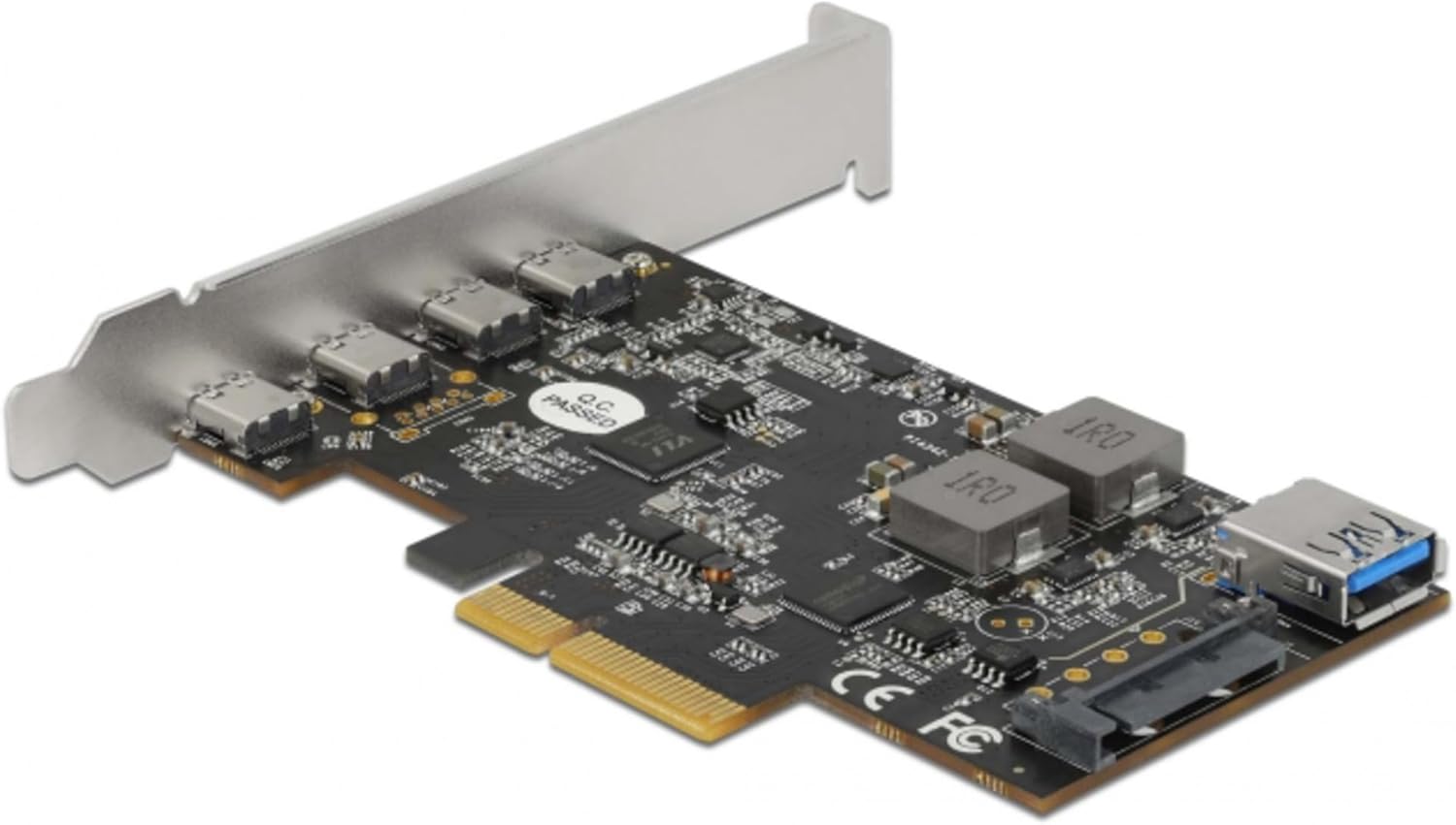 PCIe x4 Card to 4x USB-C + 1x USB-A - SS USB 10 Gbps (Windows, Linux) - 90059