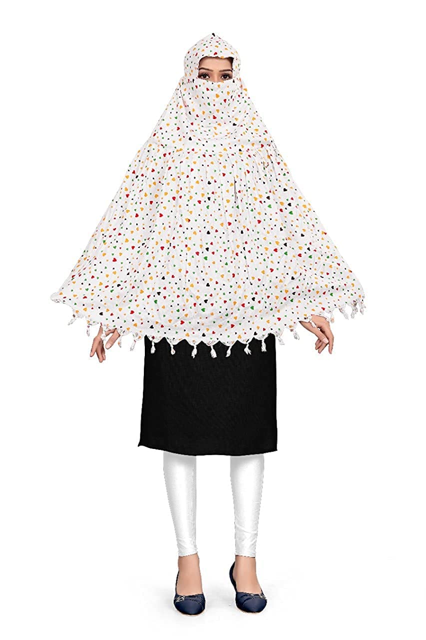 RIVANIV® Cotton Long Scarf Cum Mask scarves Usable for vehicle Driver | White Printed Design | Universal Size | For Girl & Women | Breathable Sun Protection Light Weight (B0D9NHR2MV) Amazon Price History, Amazon Price Tracker