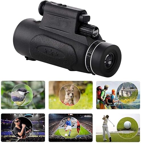 Miniatura 6 de JYCTD Telescopio para teléfono inteligente, 100 x 90 pulgadas, monocular para exteriores, visión nocturna con poca luz, impermeable, brújula