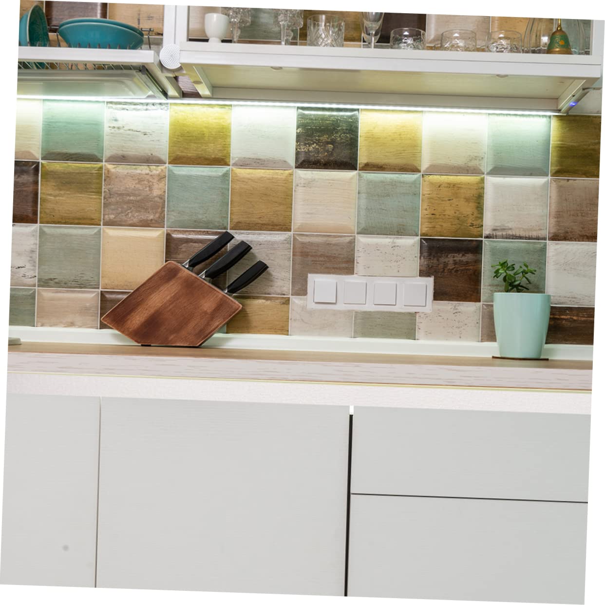 DOITOOL Self-Adhesive Edge Banding Tape 10m Roll Pre-glued Veneer Edging for Plywood Wood Metal