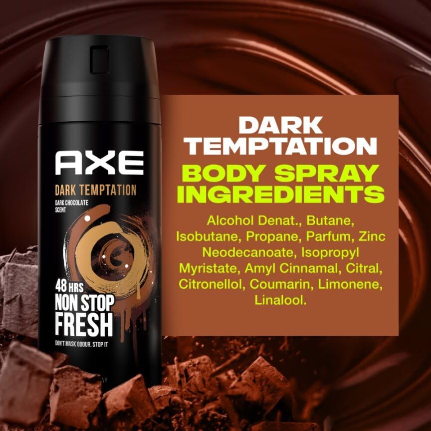 Miniatura 7 de Axe Desodorante Bodyspray Dark Temptation 150ml, 3 Unidades