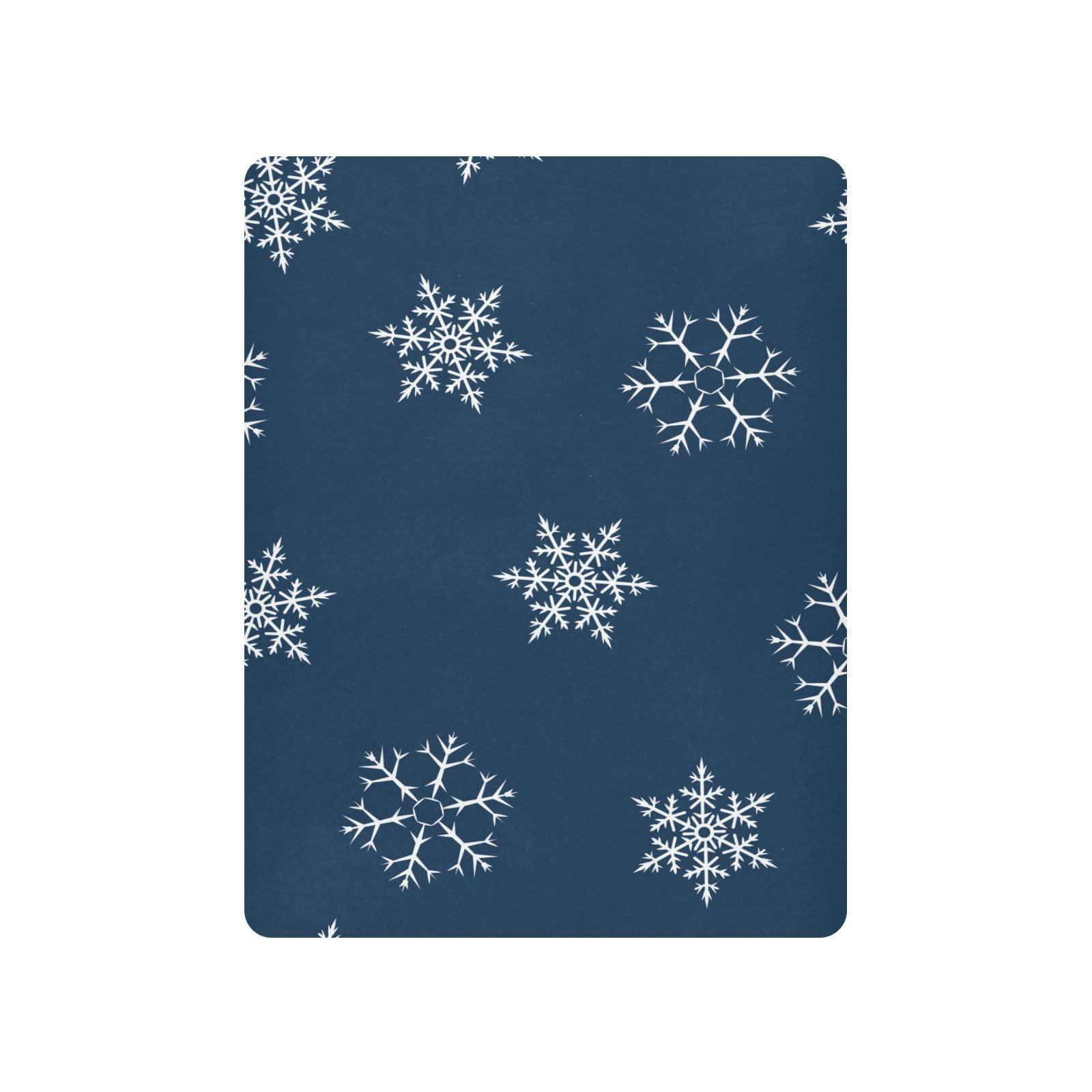 Moudou Blue Snowflake Playard Sheet for Boy Girls, Soft Breathable Fitted Toddler Sheet for Standard Playard Bed Mattress, 39 x 27 x 5 Inch