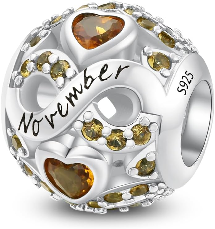 Birthstone Charms 925 Sterling Silver Charms for Bracelets and Necklaces Anniversary Birthday Christmas Jewelry Gift for Women