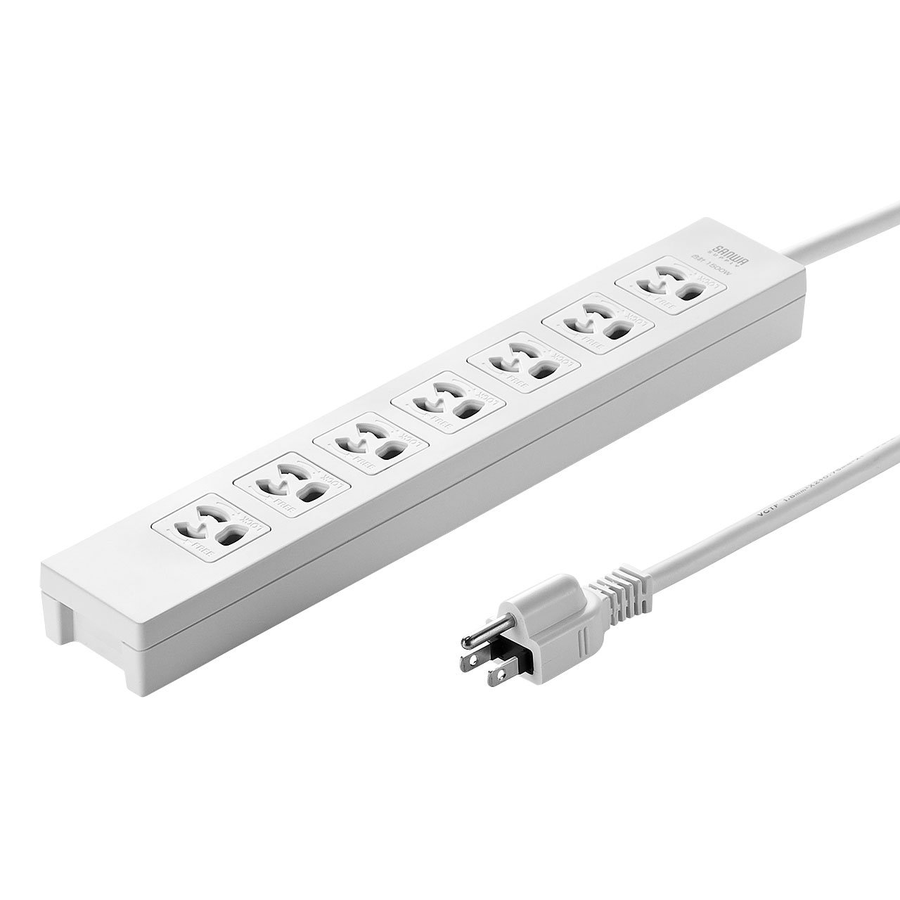 【5個セット】新品未開封 電源タップ サンワサプライ 3m TAP-F37-3R TAP-F37-3R【電源タップ（3P・7個口・3m）】雷ガード内蔵タップ