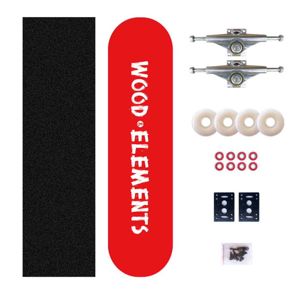 Monopatín 80 * 20CM Complete Pro Skateboard Deck, Double Kick 8 Layer Canadian Maple Wood Adult Tricks Tabla de Skate para Principiantes, Regalo de cumpleaños para niños Adultos