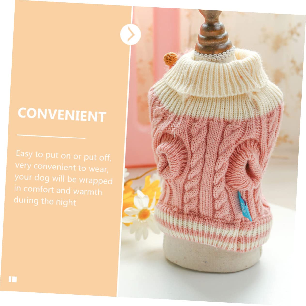 BESPORTBLE 5 Pièces Gilet en Coton pour Chiot Costume De Chien De Compagnie Pull Chaud pour Chien Pull pour d'hiver d'hiver pour Joli pour Chiot Rose en Tissu
