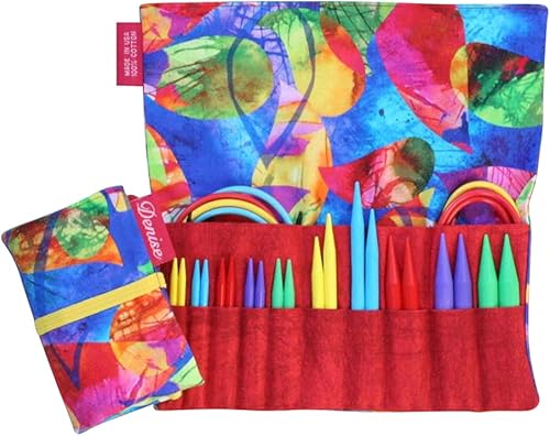 Denise2Go - Agujas de tejer intercambiables, puntas cortas afiladas completas (US5-15) (Petals)