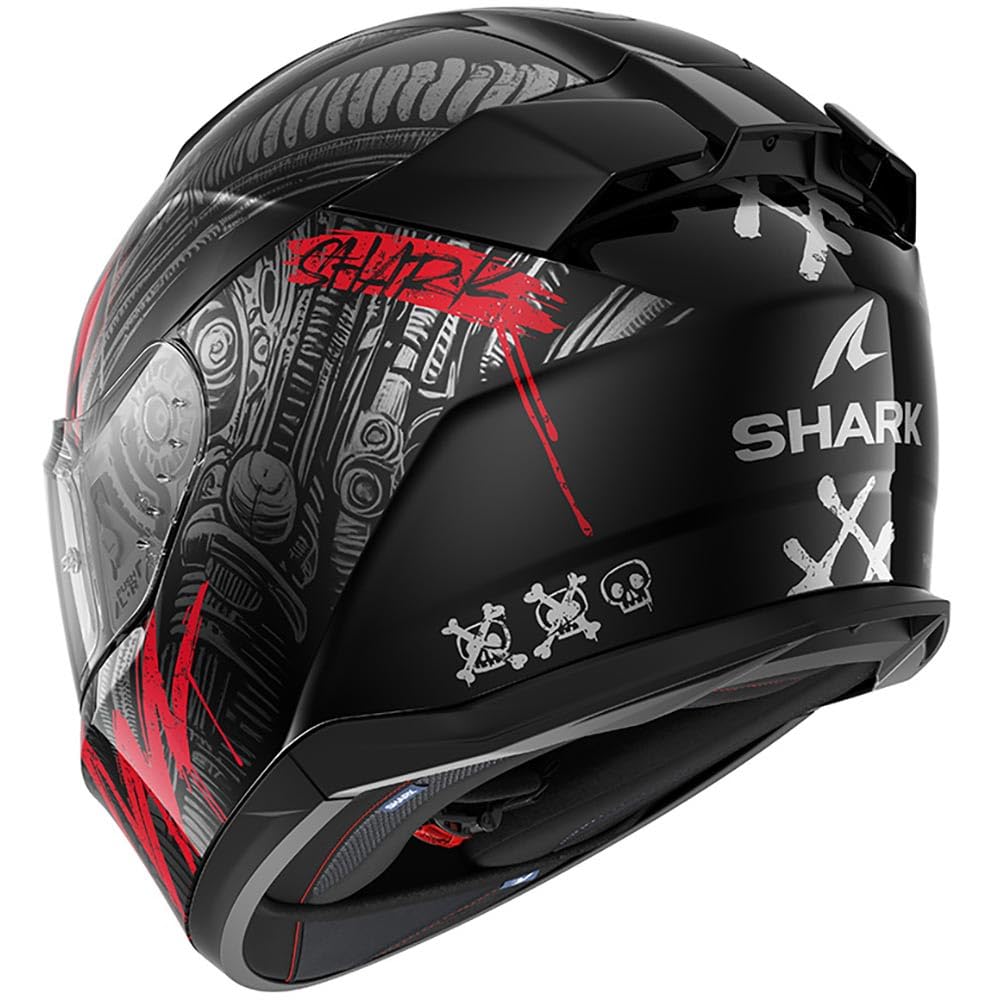 SHARK, Casco Moto Integrale D-SKWAL 3 SHIEVER Black Anthracite Red KAR, XS
