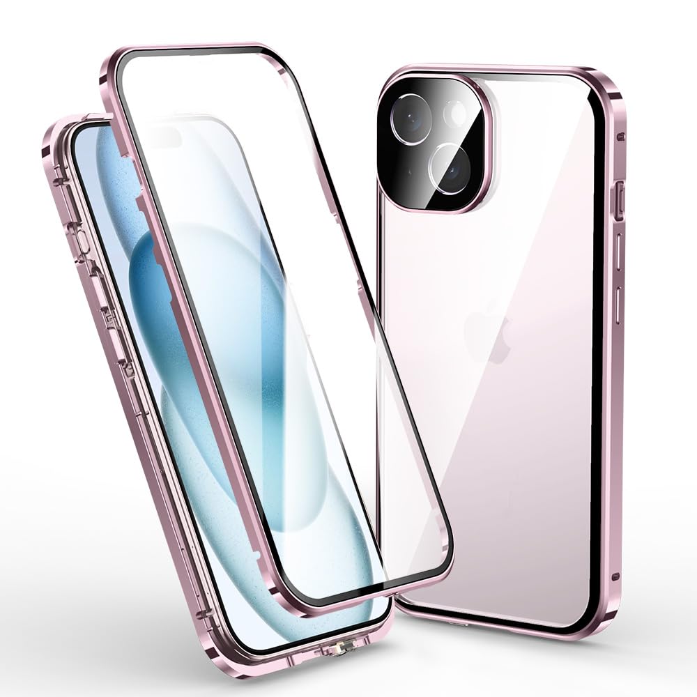 Coque en métal pour iPhone 15 anti-rayure verre intégral - 8