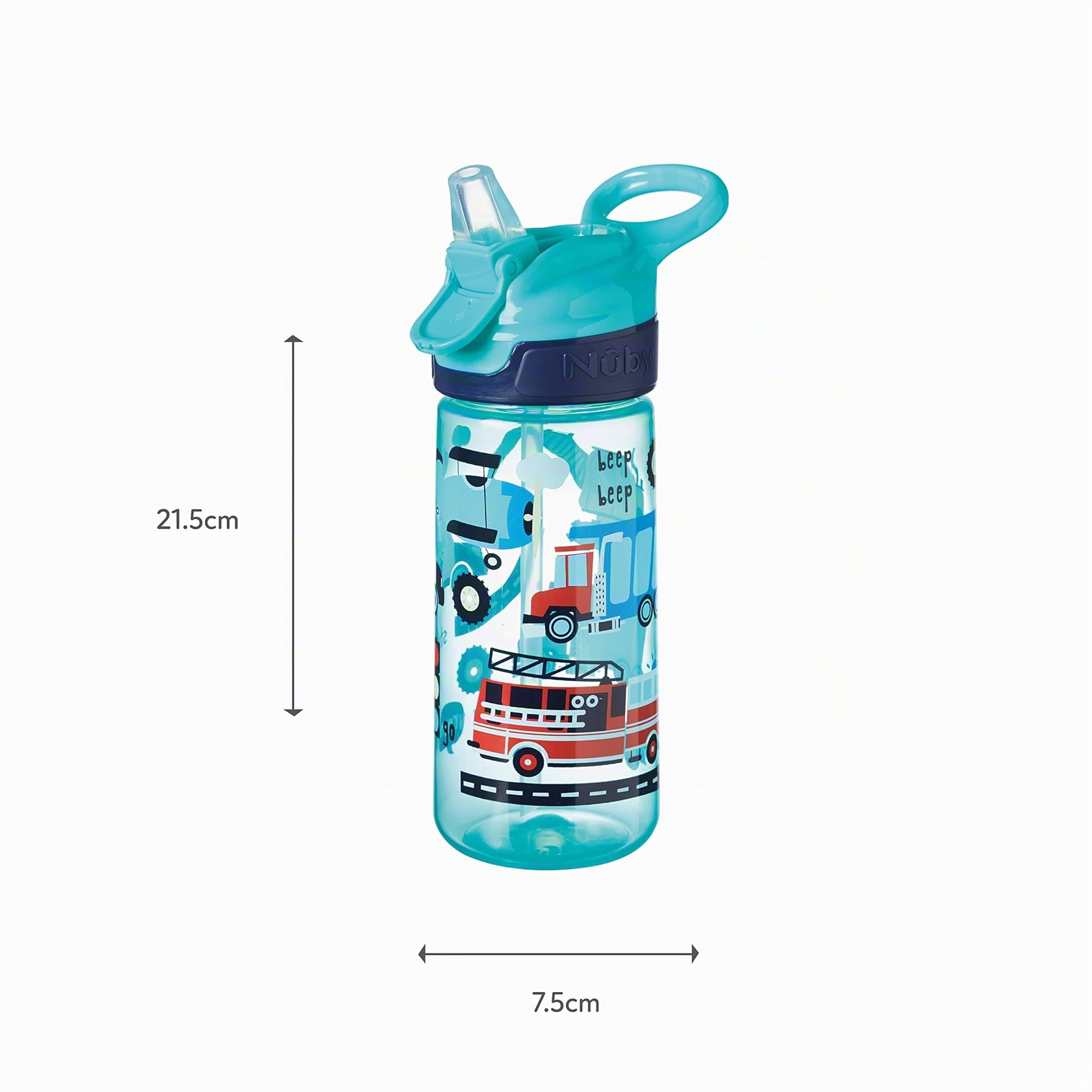 Nuby Super Quench – Tasse pour enfants | Anti-fuites | Poignée de transport | 540ml | Bleu | 2 Pack