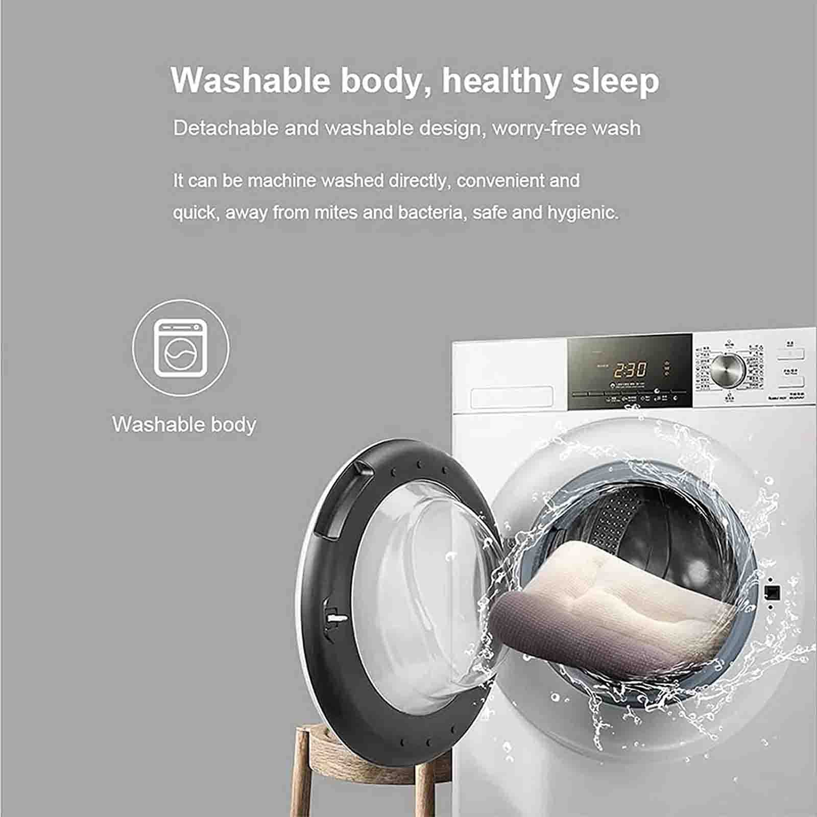 FJAUOQ Cuscino Super Ergonomico Ergonomico Regolabile Cuscino da Letto Ortopedico Contorno Cuscino per Dormire Bene al Collo Cuscino 3D della Buonanotte,Gray+White,48x74cm