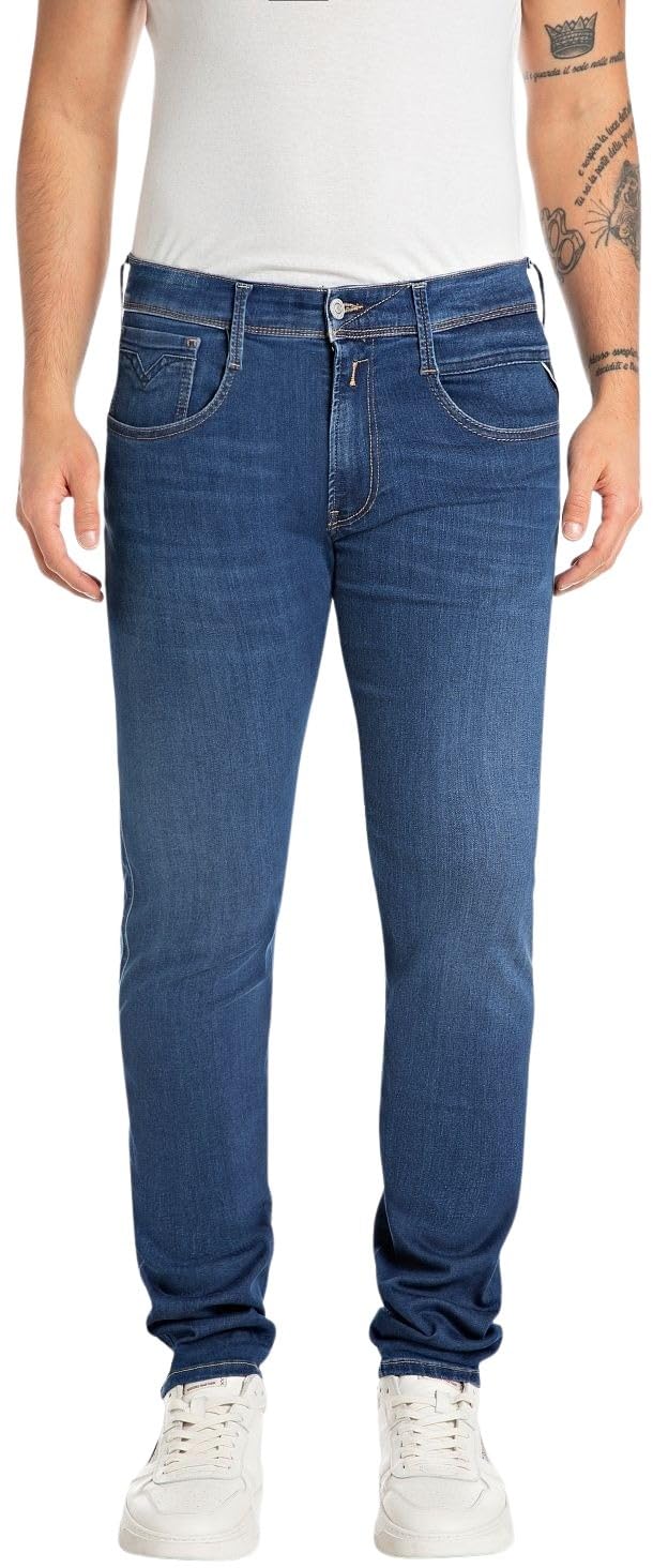 Replay Anbass Slim-Fit Jeans - Blue - Size 32S