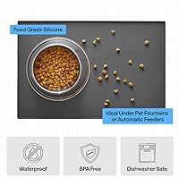 Vista 117 de GORILLA GRIP - Tapete de silicona 100% impermeable con bordes elevados sin BPA para mascotas, tapetes para alimentos de perros y gatos que contienen
