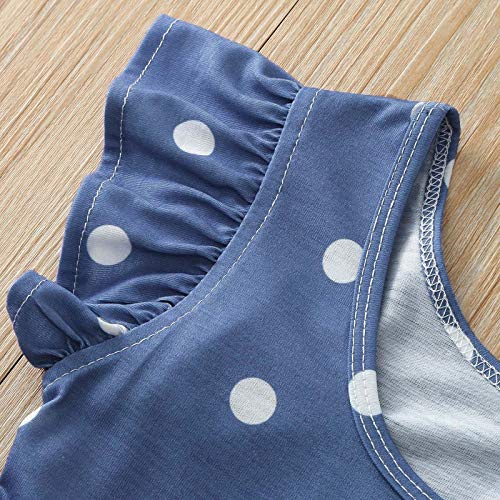 hahuha Roupas de princesa para bebês e meninas de 6 meses a 4 anos, ❄ Azul, 12-18 Meses