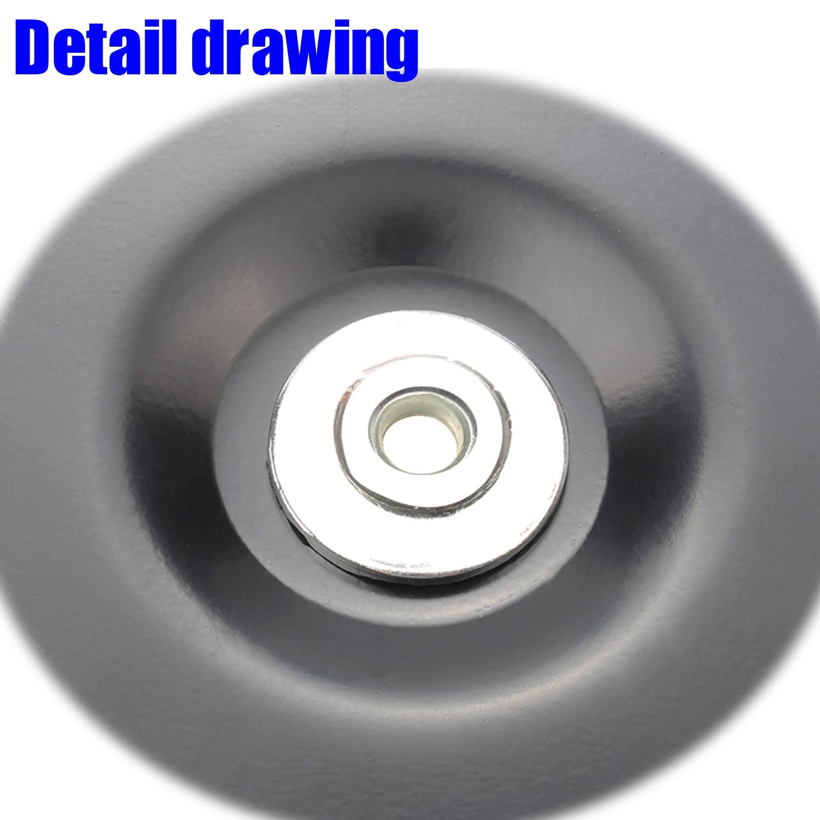 Base girevole con piastra orientabile, Cuscinetto for giradischi in acciaio laminato a freddo Lazy Susan con rotazione a 360 gradi, nero silenzioso, 6-12 pollici(6inches)