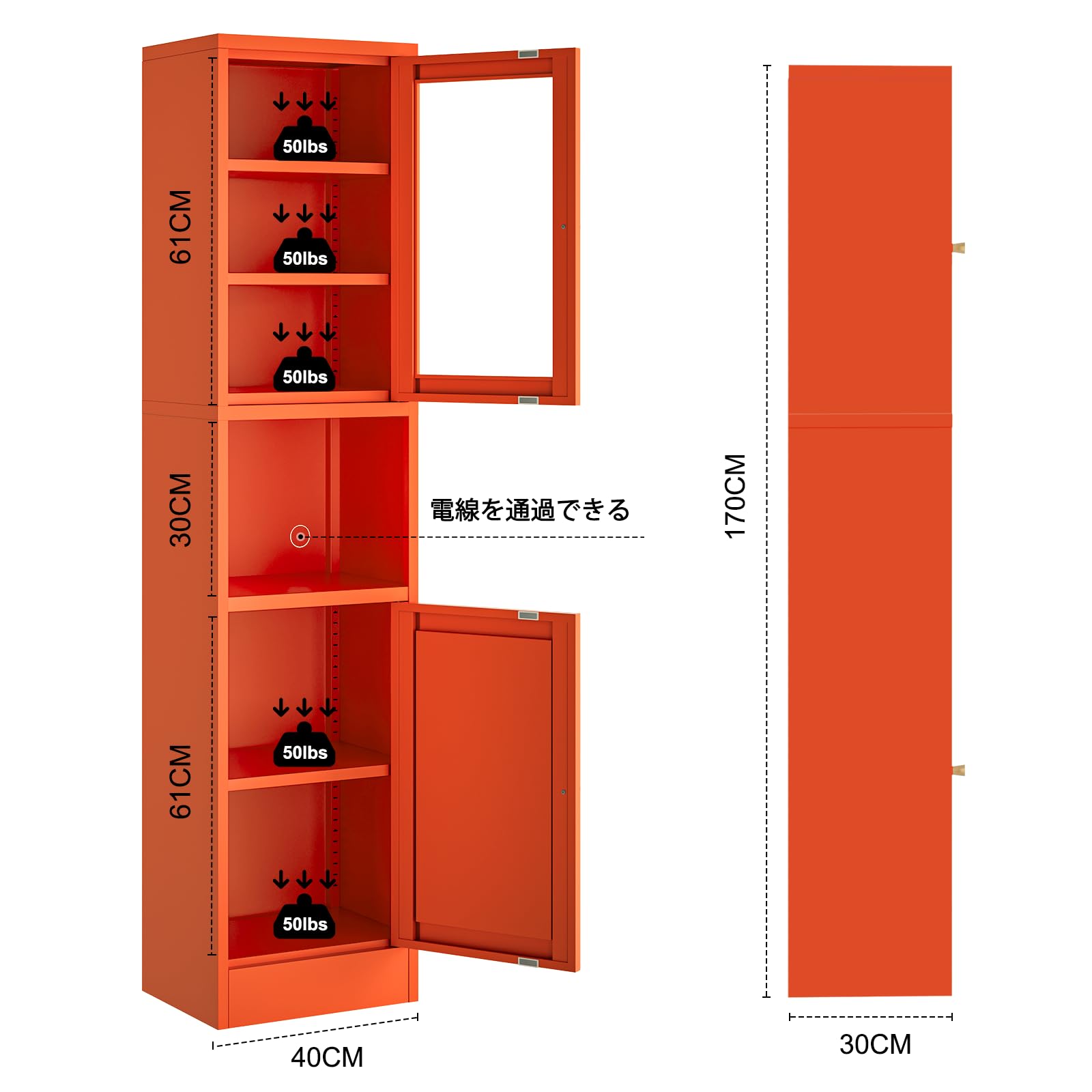 Amazon｜Boegica 食器棚 キッチン収納 金属製 キッチンボード 幅40 