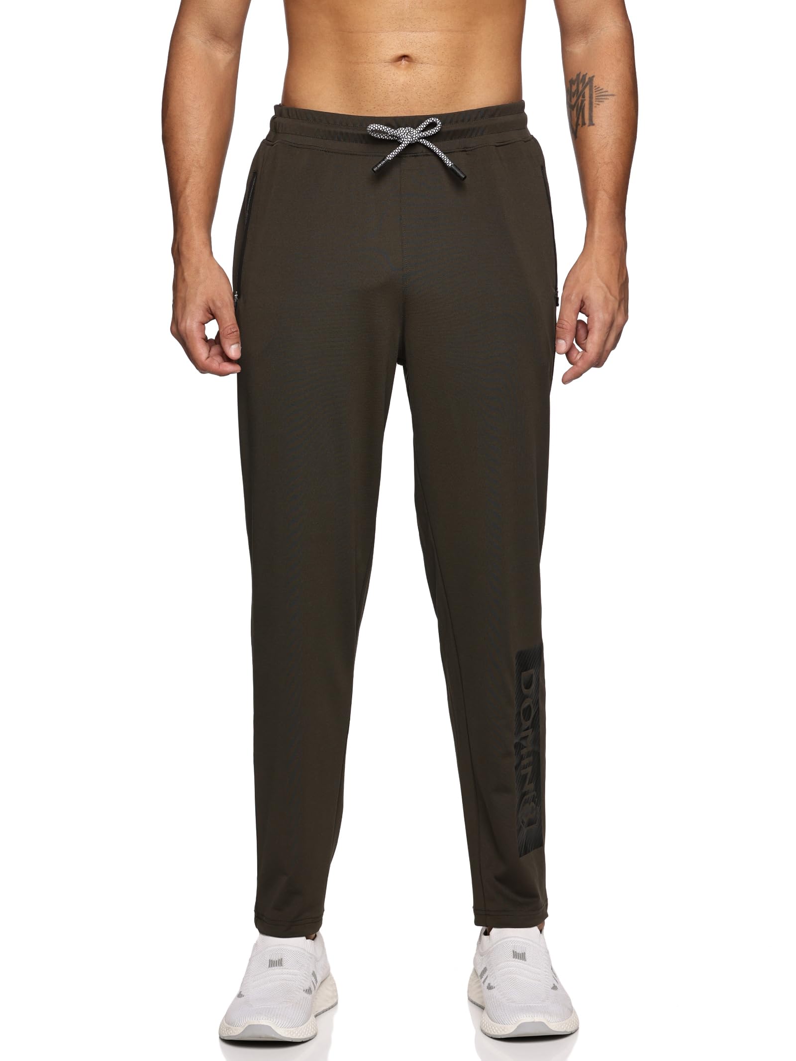 domin8 Men Side Pocket with Zipper Closing & Drawstring Track Pants | Korean Fit Joggers for Men | for RunningGym Sports Lower for Men & Boys | Multipurpose Mens Lower Activewear Trousers-picture-27