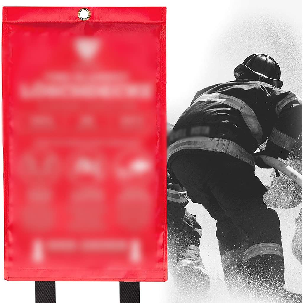 Mantas ignífugas Manta Ignífuga De Emergencia Manta Ignífuga De Fibra, Manta Ignífuga para Cocina Casera, Bolsa Manta Ignífuga, El 1M / 1.2M / 1.5M / 2M