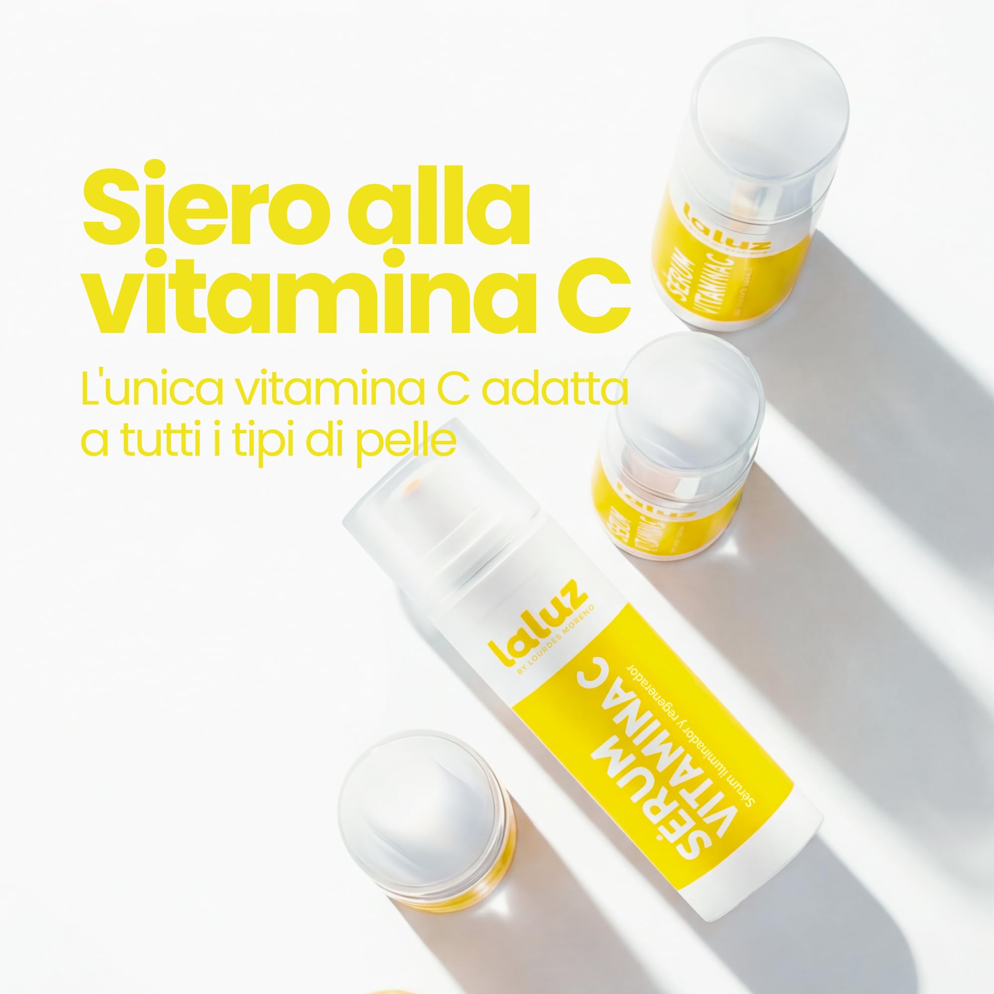 LaLuz by Lourdes Moreno I Siero viso Vitamina C Antiossidante e Rassodante I Siero Viso Illuminante Antirughe e Antimacchia I Skin care serum Adatto a Tutti i Tipi di Pelle, Anche Sensibili | 30 ml