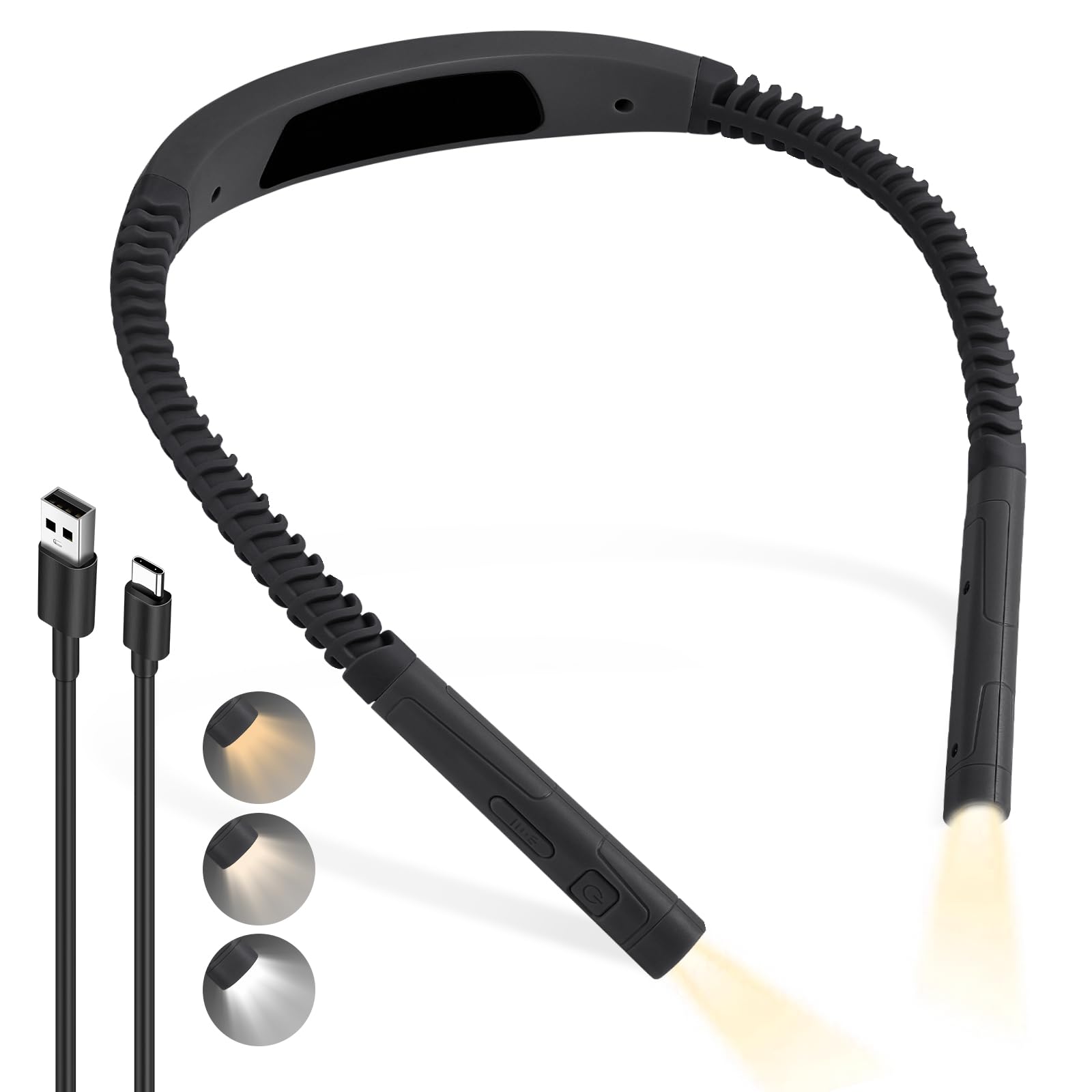 AUAUY Upgraded LED Neck Reading Light, Book Light for Reading at Night 30/60-min Timer