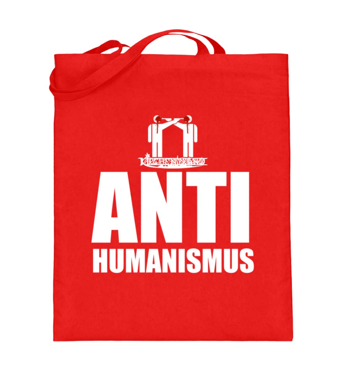 generisch Kirchenbrand - Anti-humanism - Jute Bag (with Long Handles), Ruby Red, 38cm-42cm