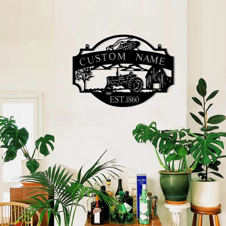 Miniatura 4 de Custom Farmhouse Sign  Personalized Family Name Sign  Rustic Wall Art Decor for Home Outdoor  Farmhouse Style Farmer Gift