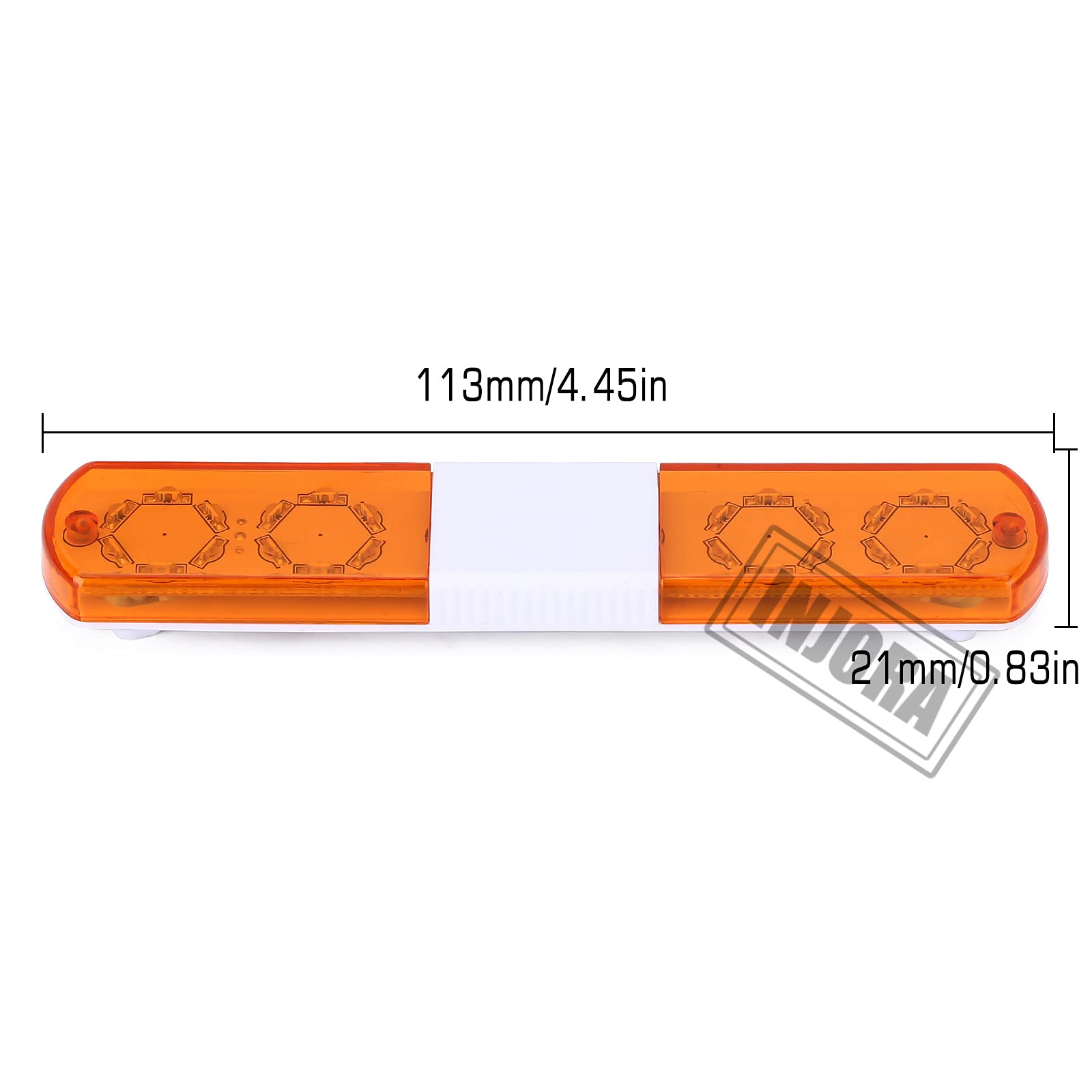 INJORA RC Police Car Flash LED Light Alarming Light for 1/10 HSP Kyosho Tamiya RC Car Parts,113mm?Yellow?