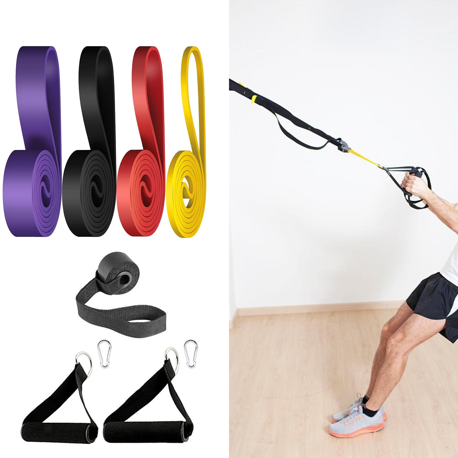 Fasce di resistenza per uomini e donne, fasce di mobilità per allenamento pull-up assist, set elastico per allenamento fitness