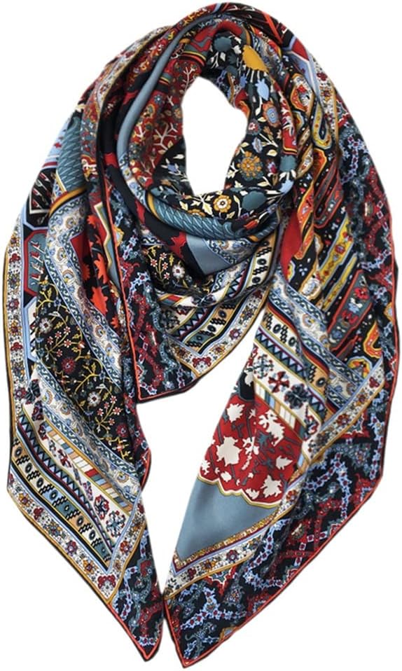 Women's Printed Fashion Silk Large Square Scarf All-match Shawl For Mother