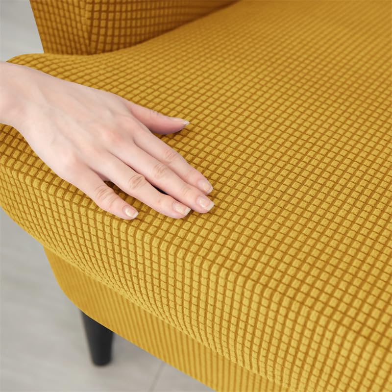Funda de Sillón de Orejero Elástica Jacquard Espesar Protector Premium 6