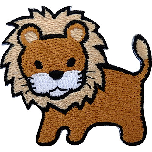 Écusson brodé lion à coudre ou à repasser sur vêtements, T-shirt, veste, manteau, jean